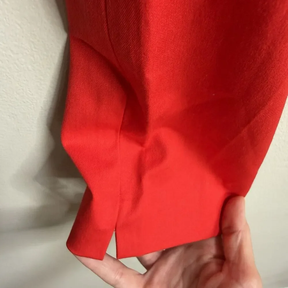 J.CREW Red Martie Ankle Pant In Bi-Stretch Cotton Size 2